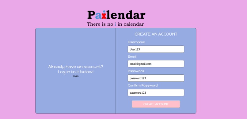 Pai̶lendar – screenshot 2