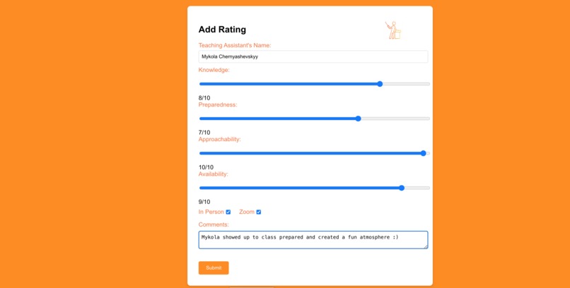 TA Rater – screenshot 3