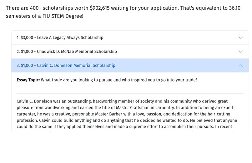 FIU Financial Education - Scholarship Plug – screenshot 2
