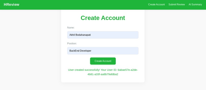 HReview – screenshot 2