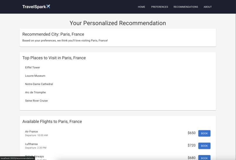 TravelSpark – screenshot 3
