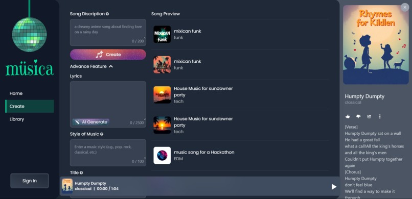 Müsica – screenshot 1