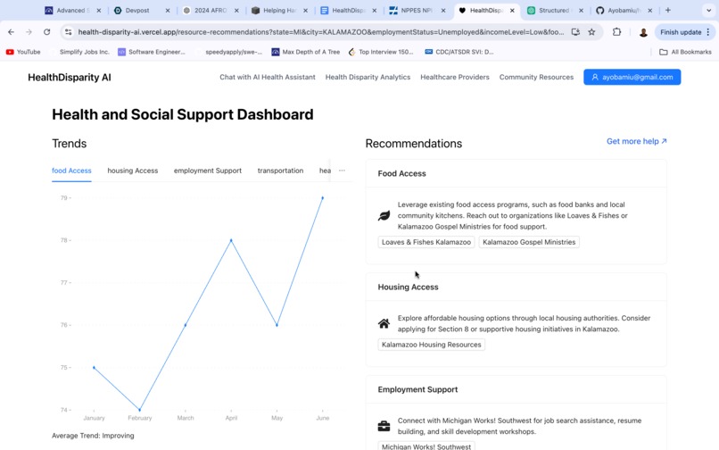 HealthDisparity AI – screenshot 2