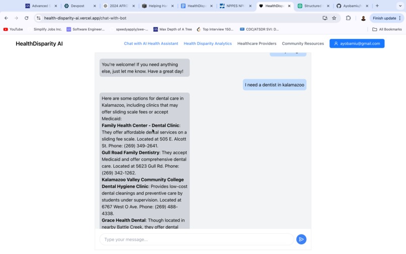 HealthDisparity AI – screenshot 5