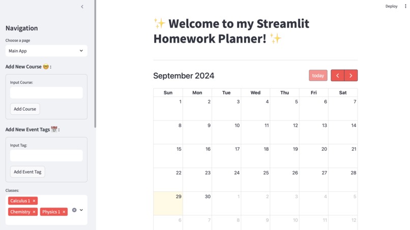 Homework Organizer – screenshot 1