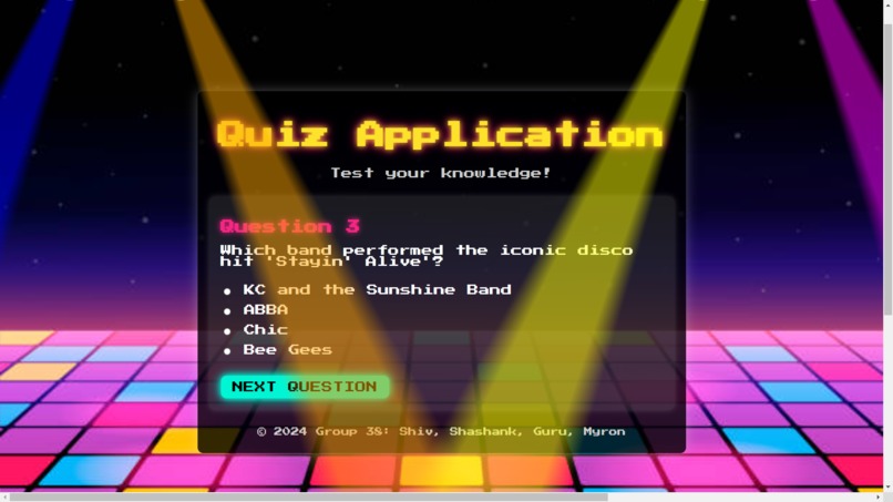 DISCO THEMED QUIZ APP – screenshot 4
