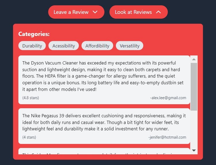 ReviewGenie – screenshot 3
