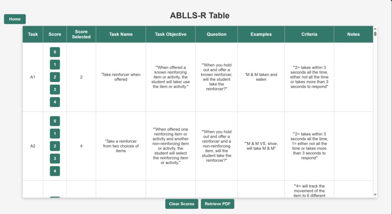 Easy ABLLS-R – screenshot 1
