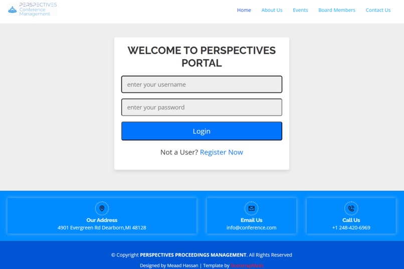 Perspective conference – screenshot 1