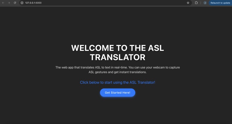 Real Time American Sign Language (ASL) Translator – screenshot 1