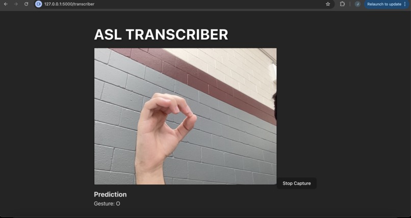 Real Time American Sign Language (ASL) Translator – screenshot 2