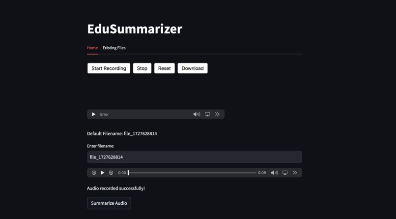 eduSummarizer – screenshot 1