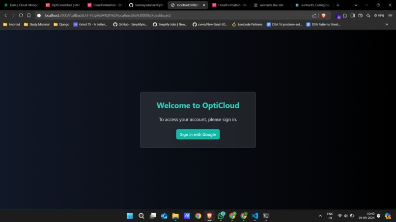 OptiCloud – screenshot 2