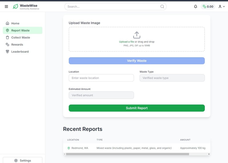 WasteWise Waste Management Tool – screenshot 2
