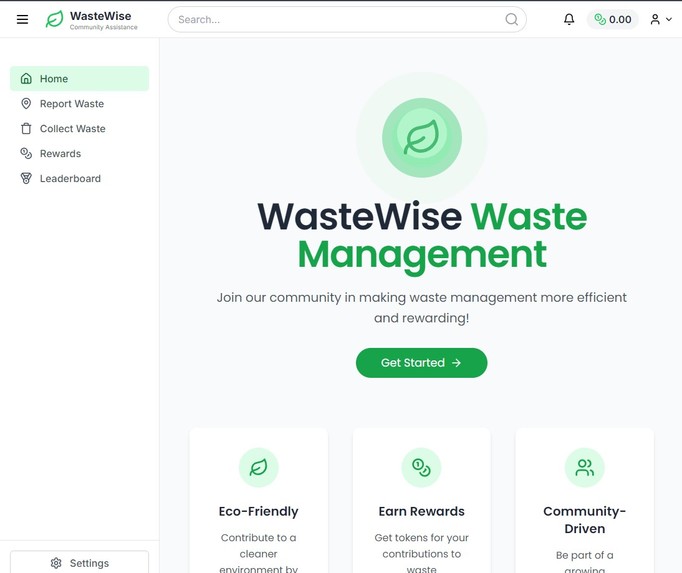 WasteWise Waste Management Tool – screenshot 1
