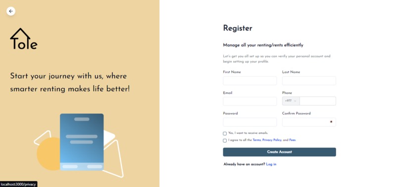 Tole : A renting solution – screenshot 1