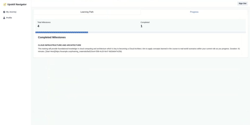 Upskill Navigator – screenshot 1