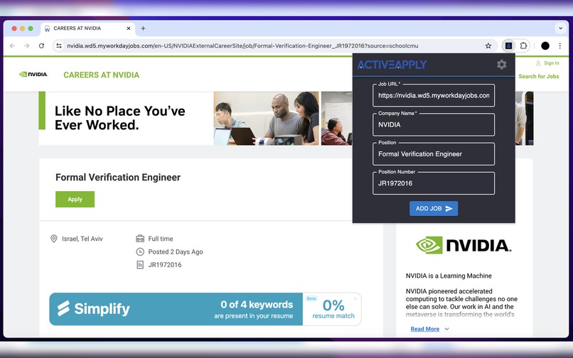 Active Apply – screenshot 1