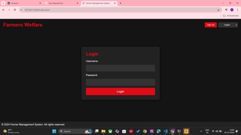 Farmers Management System – screenshot 1