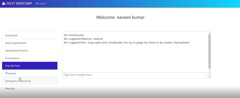 SKCET MediCare - Enhanced Hospital Management System – screenshot 3