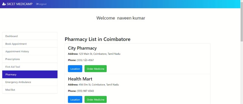 SKCET MediCare - Enhanced Hospital Management System – screenshot 4