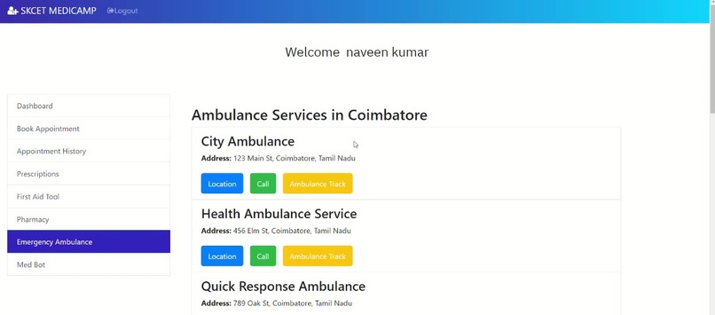 SKCET MediCare - Enhanced Hospital Management System – screenshot 5