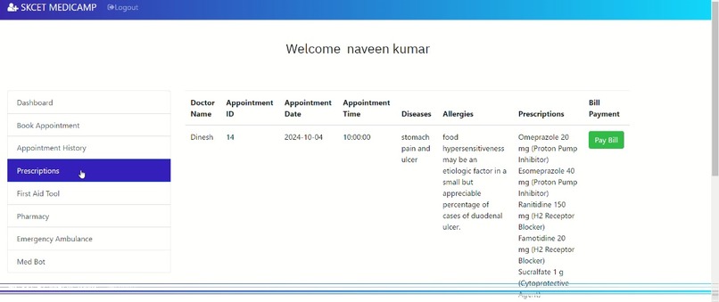 SKCET MediCare - Enhanced Hospital Management System – screenshot 7