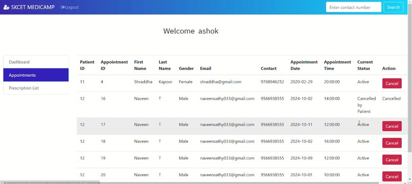SKCET MediCare - Enhanced Hospital Management System – screenshot 8