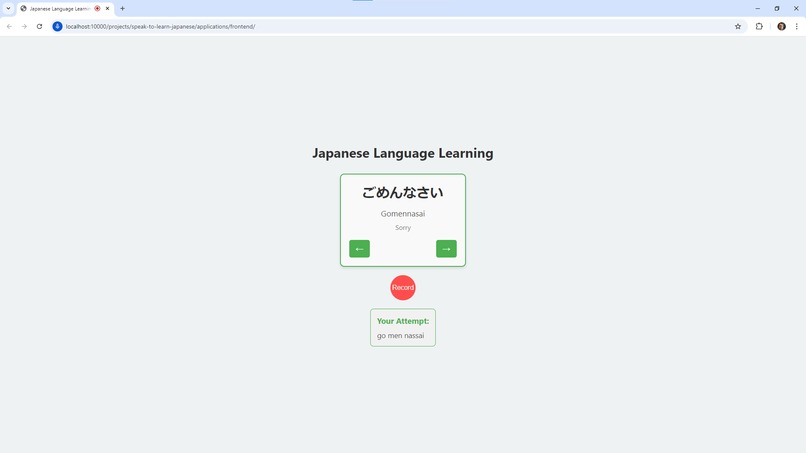 Speak to Learn Japanese – screenshot 1