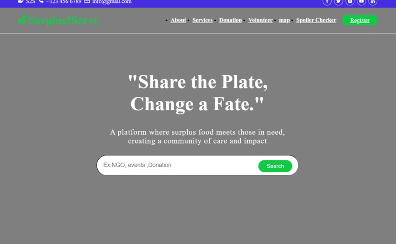 Surplus2Serve : Connecting restaurants and NGOs  – screenshot 1