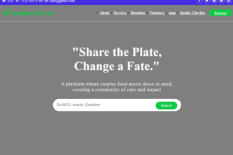 Surplus2Serve : Connecting restaurants and NGOs 