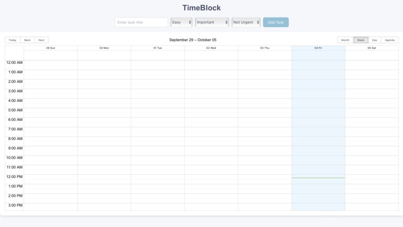 TimeBlock – screenshot 1