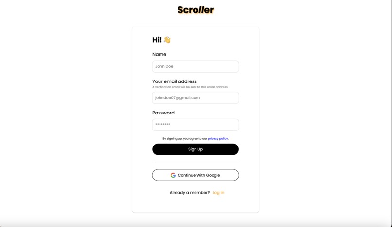 Scroller – screenshot 1