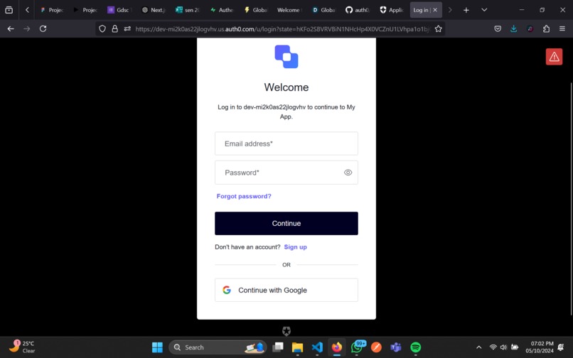 auth0 login – screenshot 1