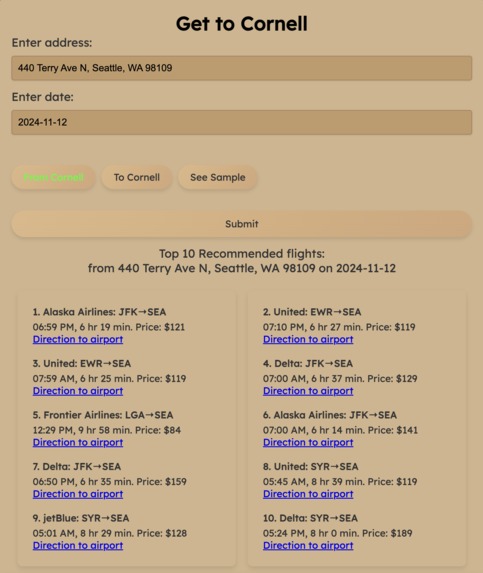 GetToCornell – screenshot 2