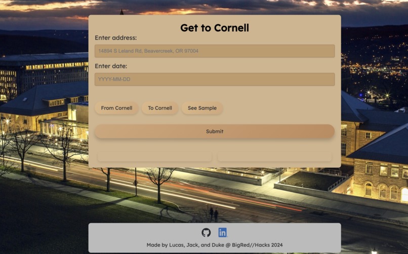 GetToCornell – screenshot 1