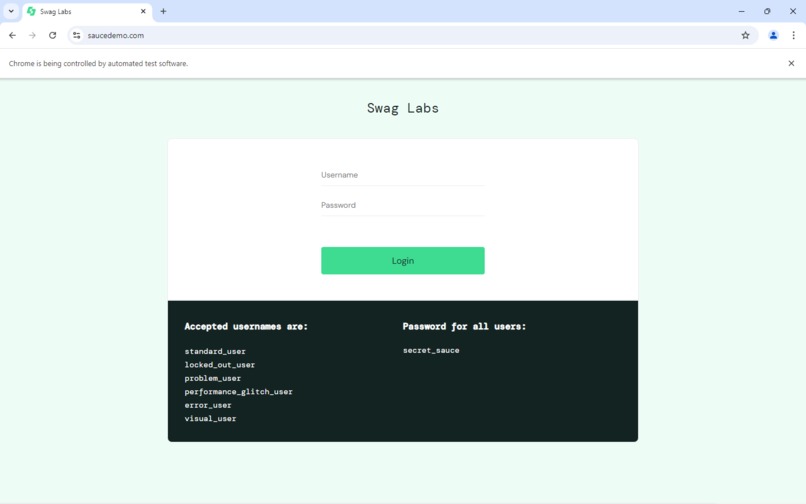 Saucelab raffle – screenshot 1