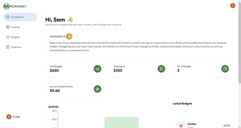 MOMONEY – screenshot 2