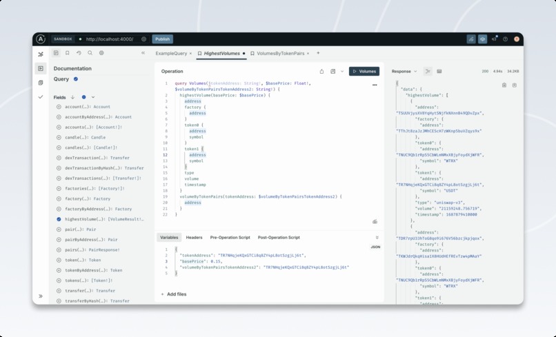 JustMoney Explorer: GraphQL Server, Indexer, and Charting – screenshot 3