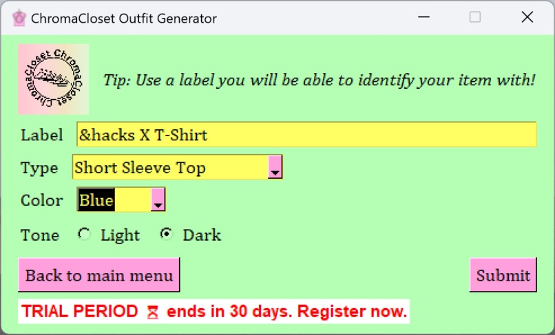 ChromaCloset – screenshot 4