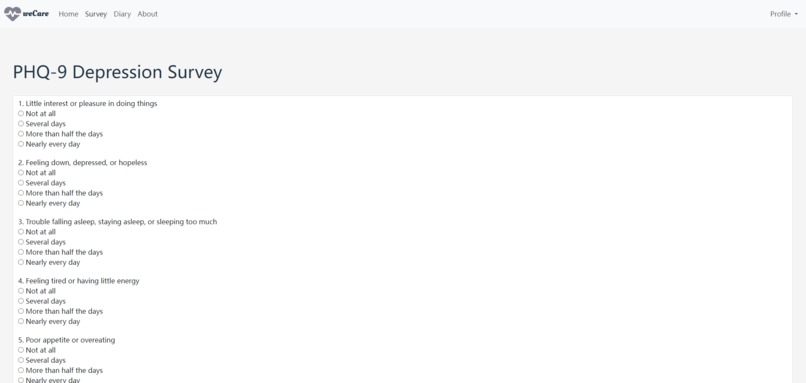 weCare – screenshot 2