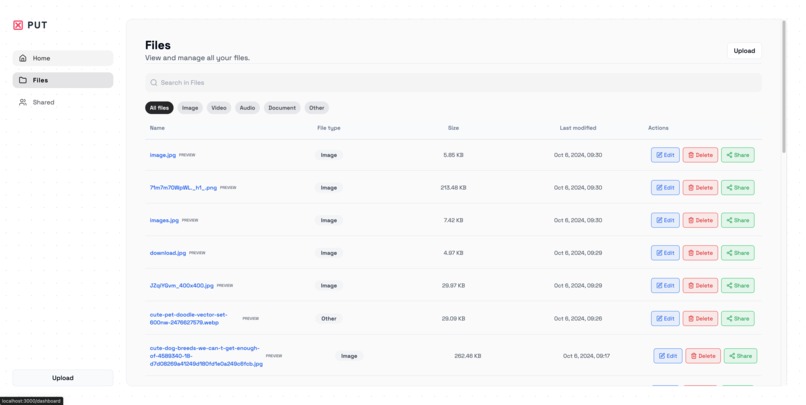 PUT – screenshot 2