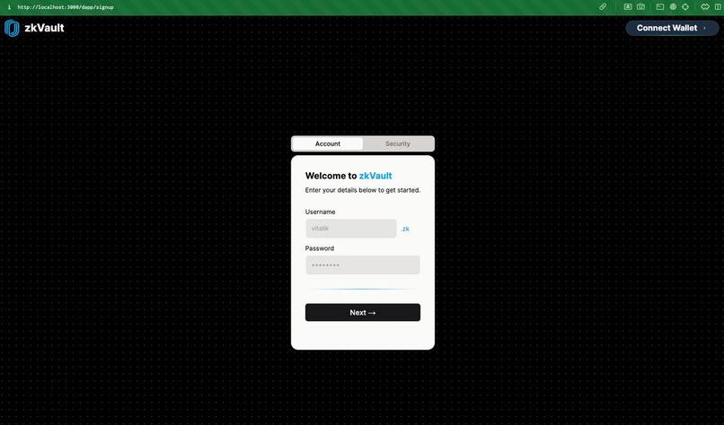zkVault – screenshot 3