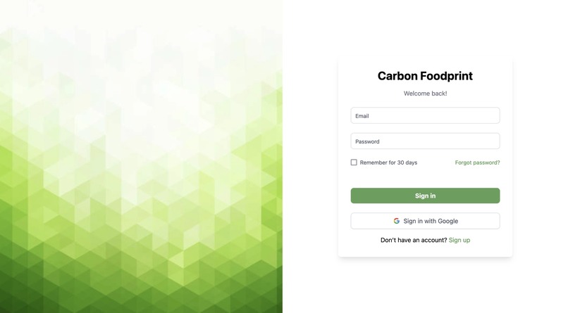Carbon Foodprint – screenshot 1