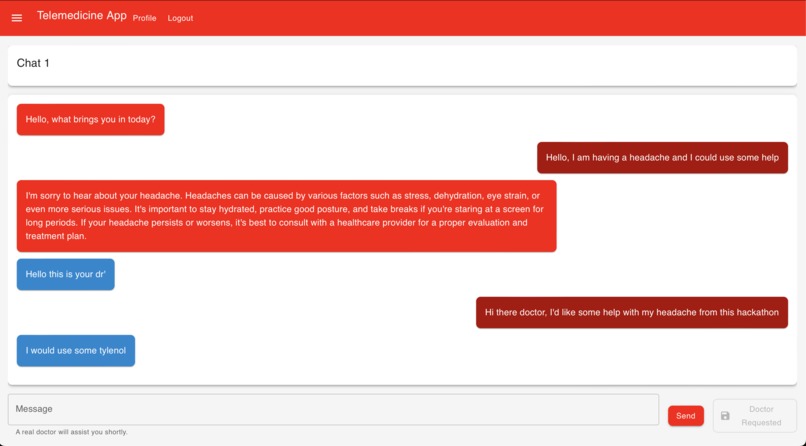 Telemedicine Chatbot – screenshot 1