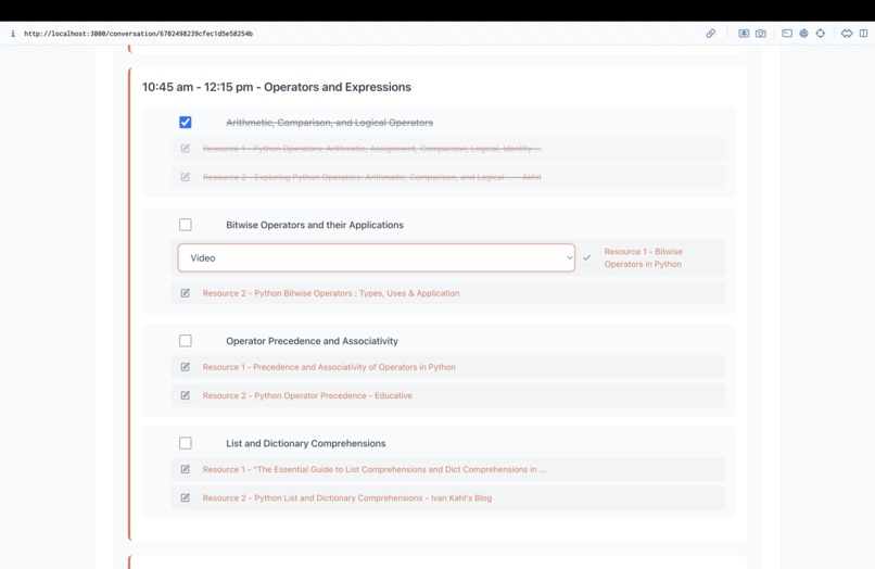 CourseAI – screenshot 2