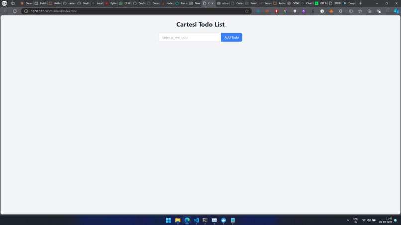 Cartesi Todo List Decentralized Task Management  – screenshot 1