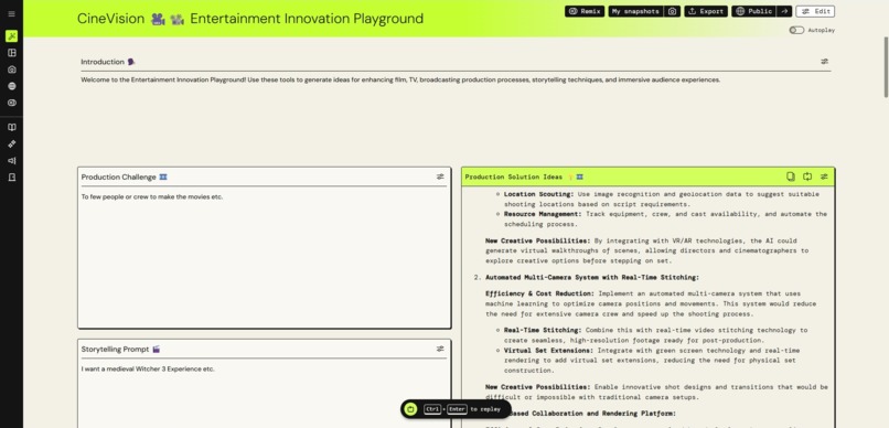 CineVision Entertainment Innovation Playground  – screenshot 2