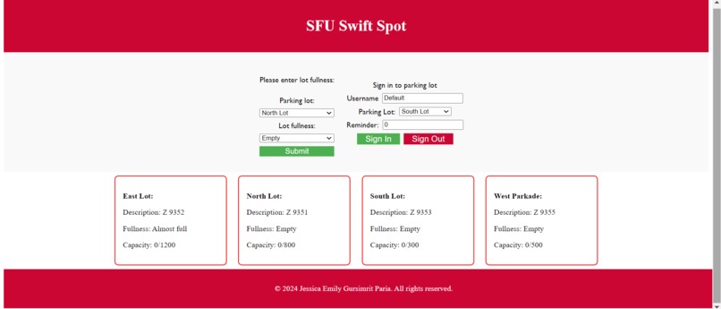 SFU SwiftSpot Parking App – screenshot 3