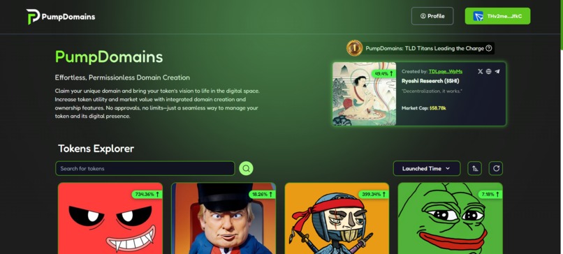 PumpDomains – screenshot 1